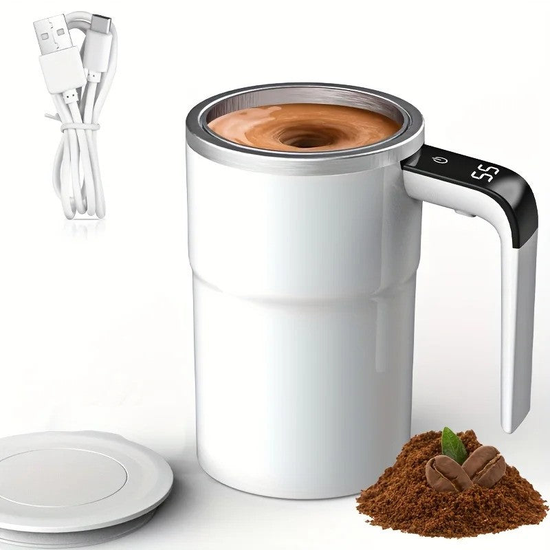 Caneca Mixer Automática Elétrica 380ml | Mistura Café, Chocolate e Whey | Lumora